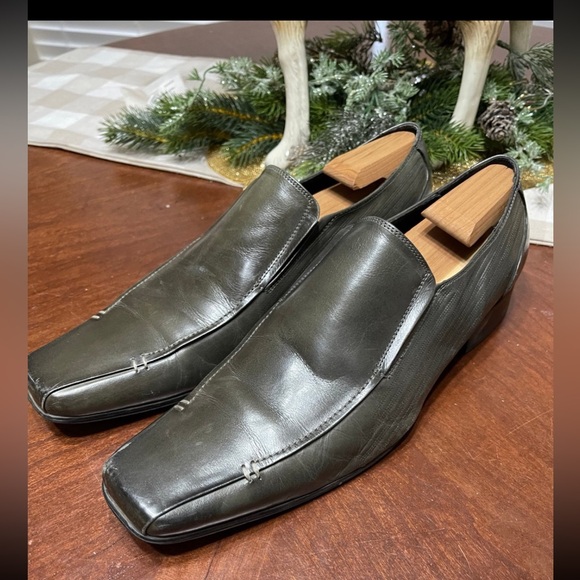 Kenneth Cole Magic One LE Men’s Loafers Slip On Dress Shoes deep olive green 12 - Picture 1 of 10